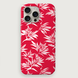 Tropical Floral 1 - Red White