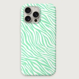 Zebra Stripes - Light Green White