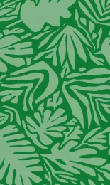 Cutout Leaf - Emerald Tonal Rev