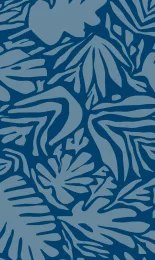 Cutout Leaf - Navy Tonal Rev