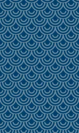 Classic Seigaiha - Navy Tonal Rev