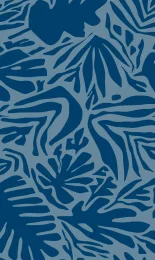 Cutout Leaf - Navy Tonal
