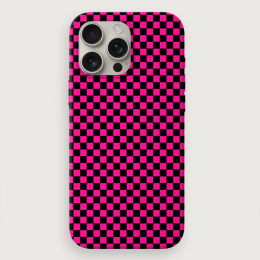 Checkerboard - Pink Black