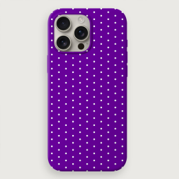 Polka Dots Small - Purple White
