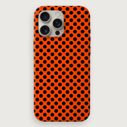 Polka Dots Big - Orange Black