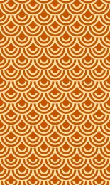Classic Seigaiha - Tangerine Contrast Rev