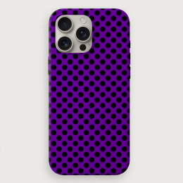 Polka Dots Big - Purple Black