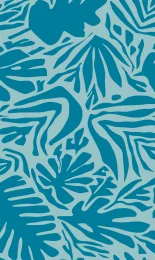 Cutout Leaf - Azure Tonal