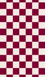 Classic Checkerboard - Oxblood Cream