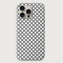 Polka Dots Big - Light Grey White