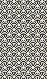 Classic Seigaiha - Onyx Cream