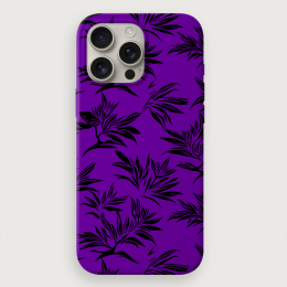 Tropical Floral 1 - Purple Black