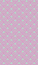 Classic Seigaiha - Bubblegum Contrast