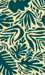 Cutout Leaf - Teal Contrast