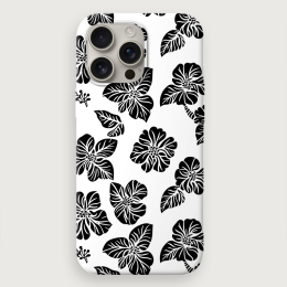 Tropical Floral 5 - White Black