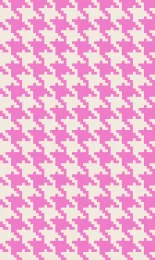 Classic Houndstooth - Bubblegum Cream