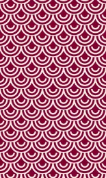 Classic Seigaiha - Oxblood Cream Rev