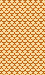 Classic Scallop - Tangerine Contrast Small