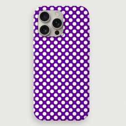 Polka Dots Big - Purple White