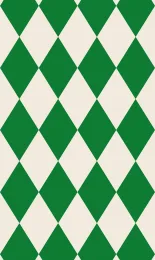 Classic Harlequin - Emerald Cream