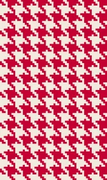 Classic Houndstooth - Poppy Cream