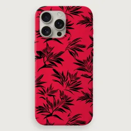 Tropical Floral 1 - Red Black