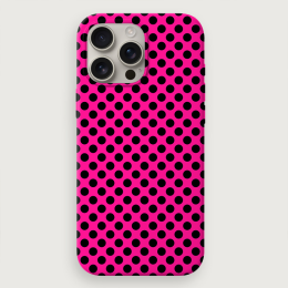 Polka Dots Big - Pink Black