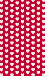 Hearts - Poppy Cream Rev Small